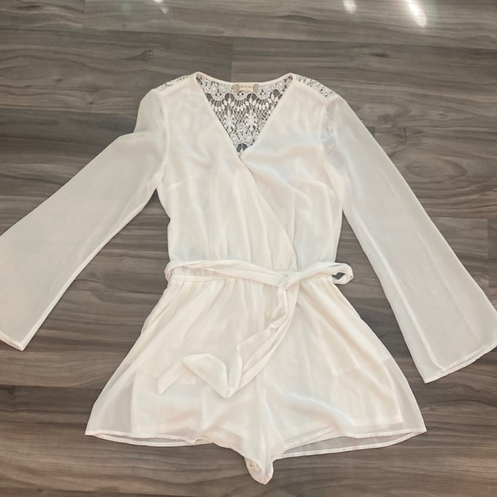 Altar'd State | White Lace Detail Romper